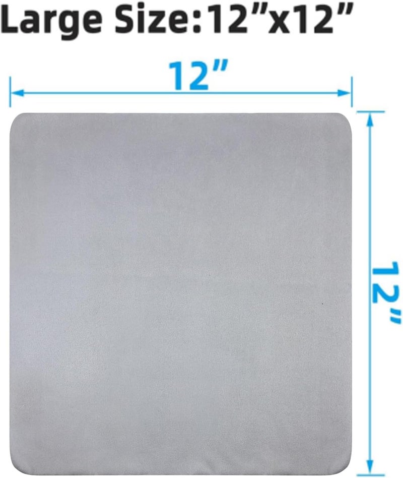 Tipfun 10 Pack Microfiber Gun Cloth 12'' ×12'' Gun Cleaning Cloths Lint Free，Reusable Cleaning/Polishing Wipes Towels for Knives, Glasses and Optics (Grey and Yellow) - Image 4